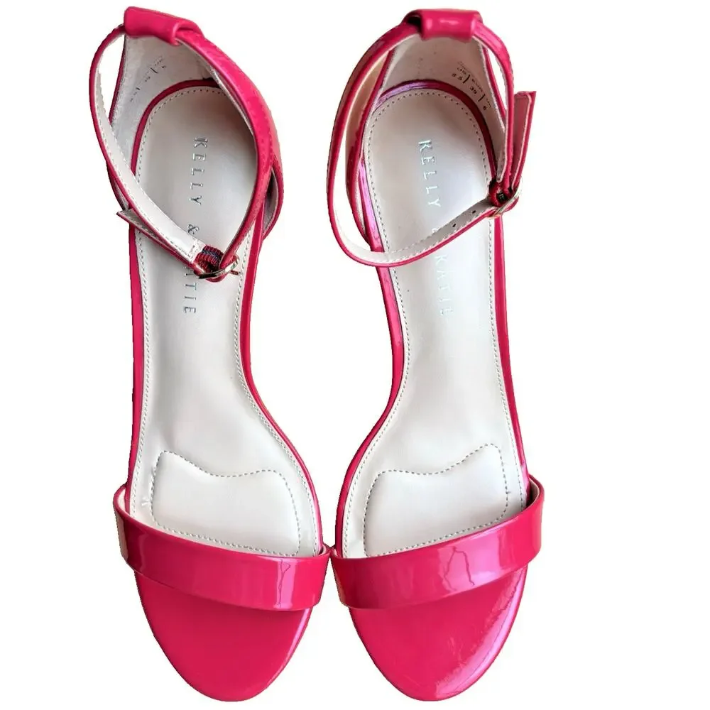 NEW Kelly & Katie Kirstie Strappy High Heel Shoes Hot Pink Barbie SIZE 8.5